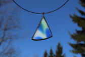Barevný šperk s patinou - Lesní sklo
